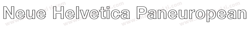 Neue Helvetica Paneuropean 75 Bold字体转换